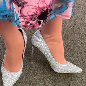 Nine West -Tatiana blue Tweed Stiletto 4” size 11M